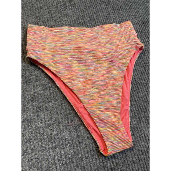 American Eagle Outfitters Aerie SMALL High Cut Cheeky Bikini Bottom Colorful NEW - Picture 3 of 7